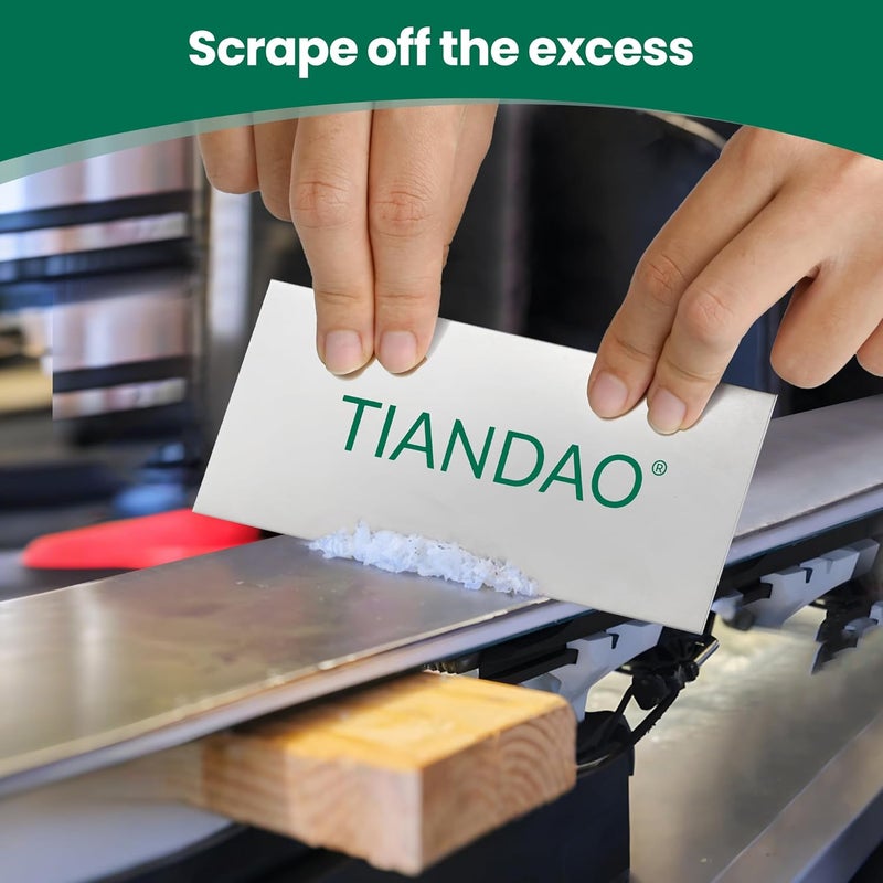 TIANDAO Ski Snowboard Base Repair Kit 5 P-TEX Rods (Black/Clear), Stainless Steel Scraper Sandpaper Ski Repair Kit, Snowboard Repair Tools, DIY Base Tuning Maintenance - Image 4